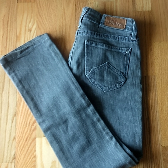 Denim of Virtue Denim - Denim of Virtue gray low rise straight leg jeans